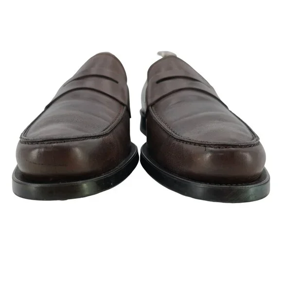 Tod's Italy Brown Leather Penny Loafers Mens size 9 Dress Shoes Driving Slip-ons - Picture 7 of 13